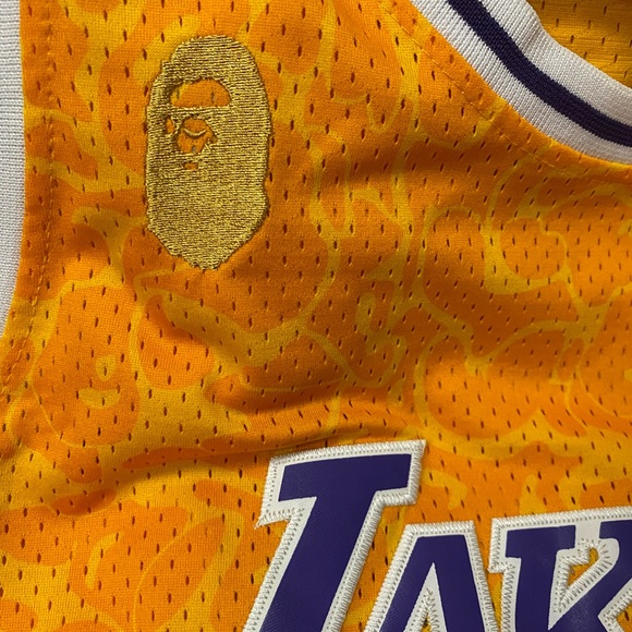 Mitchell and Ness And Bape collab Lakers Jersey - Picture 4 of 7